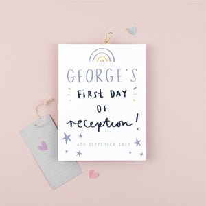 Personalised First Day Milestone Card
